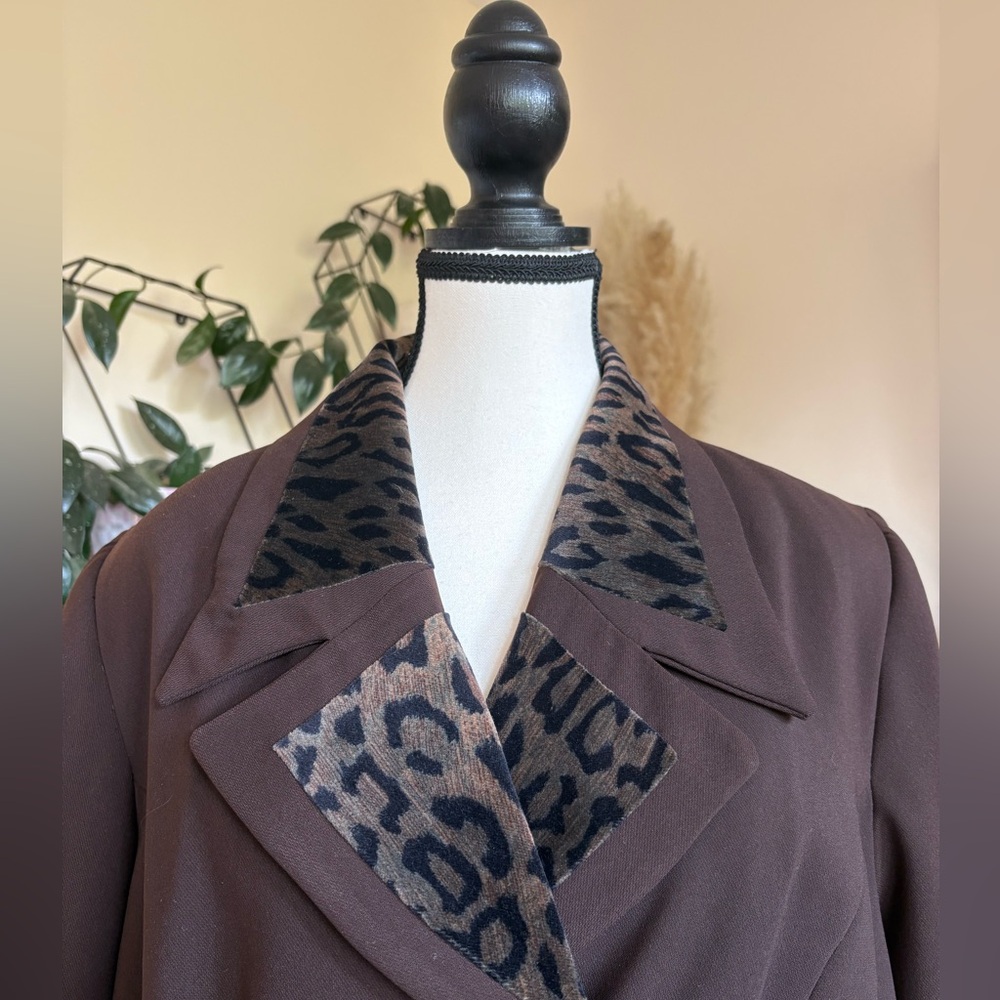 Vintage Antel Blazer with Leopard Collar - Picture 3 of 7